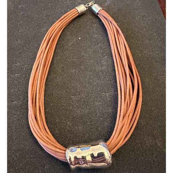 Silpada Jewelry - Silpada sterling silver and leather necklace.
